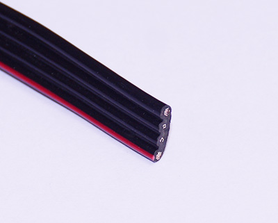 Side By Side 4 Core Silicone Flat Cable